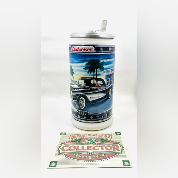 Budweiser Classic Car Series 1957 Chevy Corvette Beer Stein, new - Old stock - Picture 1 of 8